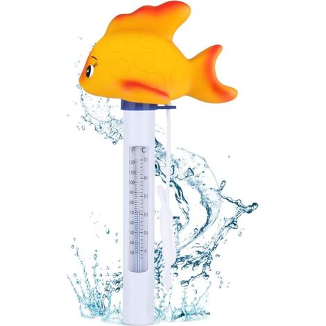 Zolginah Poolthermometer, Großes, Gut Ablesbares Thermometer Mit Trageschlaufe, Schwimmendes Thermometer Für Außen- Und Innenpools, Spas Und Whirlpools