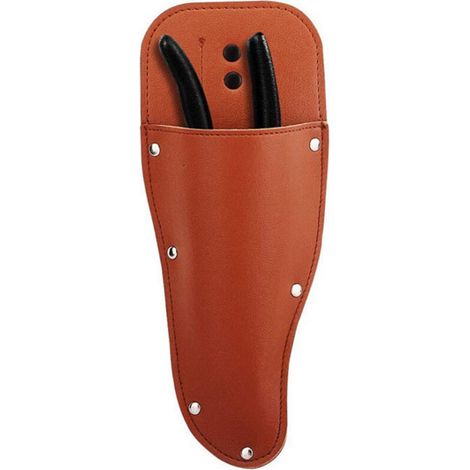 Werkzeugscheide Für Scheren – 1 Stück, Scheide Aus Pu-leder Mit Metallverstärkung, Gürteltasche Für Zangen, Gartenscheren, Messer – Braun