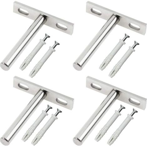 Zolginah Metall-wandregalhalterungen 79 Mm Zur Verdeckten Wandmontage An Holzregalen – 4 Stück