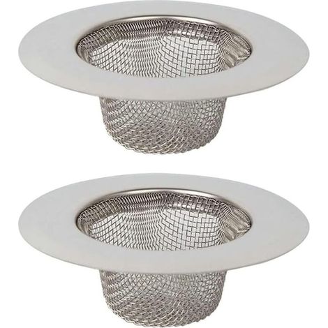 Zolginah 2-teiliges Spülbecken-sieb, Edelstahl-spülbeckenfilter, Edelstahl-abflusssieb, Küchenspülen-sieb, Für Küchenspülen, Badezimmerwaschbecken, Waschbecken, Badewannen
