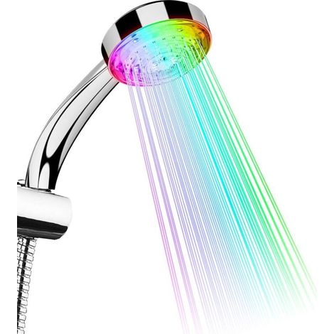 Zolginah Led-duschkopf, 7 Farben, Automatischer Farbwechsel, Handbrause, Sichere Und Praktische Berührungsempfindliche Armatur, Dekorative Badezimmerdüse, 26,3 X 9,2 X 6,5 Cm