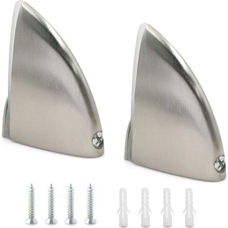Zolginah Set Mit 2 Glasregalklemmen – Verstellbare Klemmen Für Glas Von 5 Bis 20 Mm – Glasregalhalterungen – Aluminiumlegierung