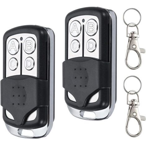 Universelle Torfernbedienung, 4-kanal-garagentorfernbedienung, 2er-pack Fernbedienungen Mit Festem Code-duplikator, 433,92 Mhz