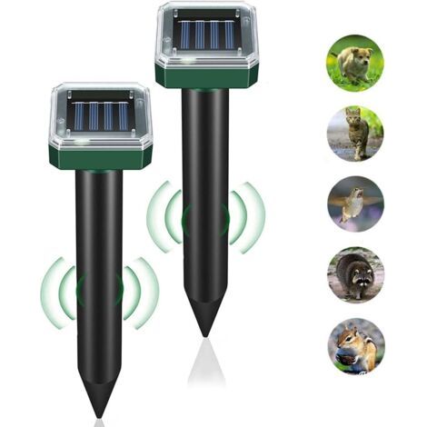 2er-pack Ultraschall-maulwurfsvertreiber, Ultraschall-gopher-vertreiber, Für Rasenflächen, Gärten Und Höfe, Zur Bekämpfung Von Gophern, Mäusen, Maulwürfen, Ratten, Wühlmäusen, Schlangen Und Nagetieren