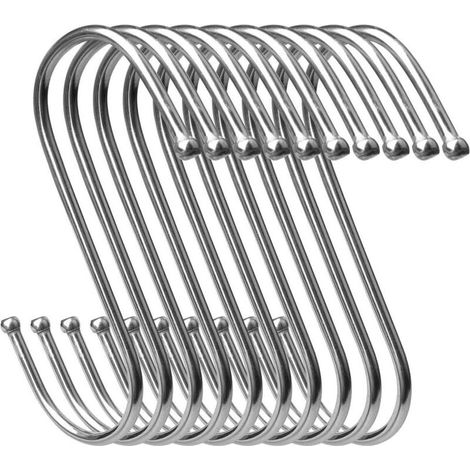 Zolginah Set Mit 10 Hängehaken, 9 Cm/3,54 Zoll Kleine S-förmige Edelstahl-multifunktionshaken Für Küche, Schlafzimmer, Badezimmer, Büro