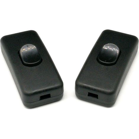 Lntyq 3er-pack Lampenschalter Mit Zwischenkabel 250v/2a Ersatz Für Steh- Und Tischlampen, 2-draht-zwischenschalter (schwarz)
