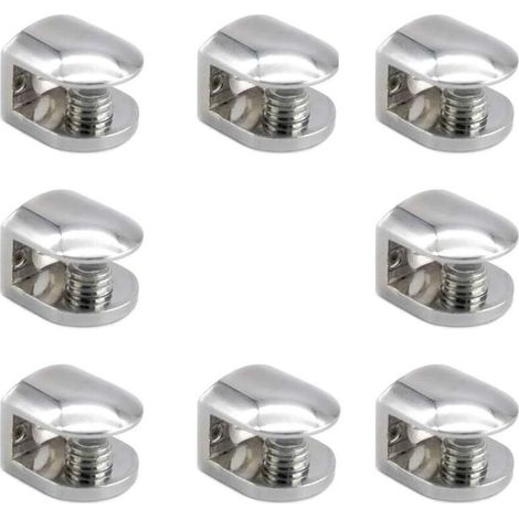 Zolginah 8-teiliges Glasklemmen-set, Zinklegierungsklemmen, Verstellbare Befestigungen, Geeignet Für 6–8 Mm Dicke Glasböden