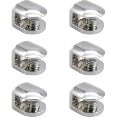 Zolginah 6er-set Glasklemmen, Zinklegierungsklemmen, Verstellbare Befestigungen, Halterung Für Glasböden Mit 6–10 Mm Dicke