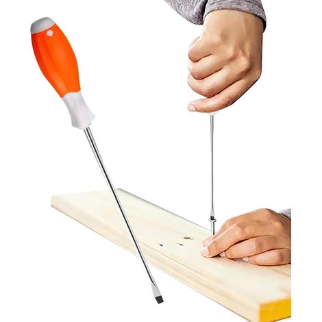 Tragbarer Magnetschraubendreher Mit Verlängerter Spitze Und Ergonomischem Griff. Das Ideale Werkzeug Für Möbelmontage, Heimwerkerarbeiten, Sanitärinstallationen Und Dekorationsarbeiten.