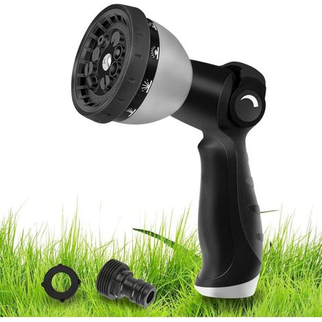 Zolginah Gartenspritze, Professionelle Hochdruck-sprühdüse, 10 Einstellbare Sprühmodi – Autowäsche, Tierwäsche Und Rasenbewässerung – Grau