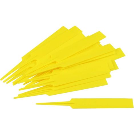 Lntyq 20er-pack Pflanzenetiketten - 130 X 17 Mm - Beschriftungsfläche - Wetterfestes Material - Gelb - Für Pflanzen - Für Kräuter