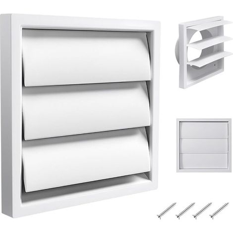 Packung Mit 1 Wandlüftungsgitterabdeckung, 100 Mm - Mit Moskitonetz Für Wäschetrockner, Küche, Badezimmer, Garage (140 X 140 Mm)
