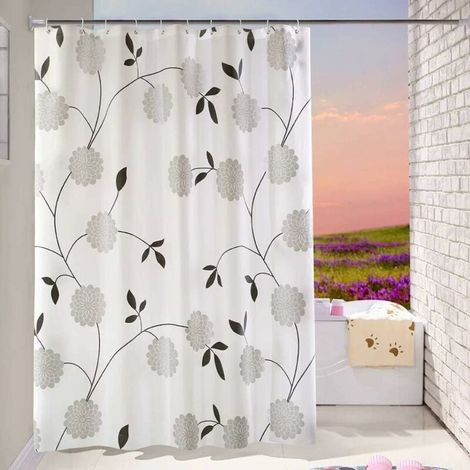 Zolginah Duschvorhang-einlage 180 X 180 Cm 100% Peva - Wasserdichter Duschvorhang-einlage, 3d-effekt, Umweltfreundliches Design, Rostfreie Ösen, Ideal Für Badewannen Und Duschen