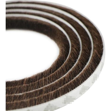 Zolginah Selbstklebende Staubschutzbürste Für Fenster Und Türen 9 Mm X 15 Mm (braun)