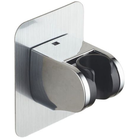 Ahlsen Klebe-duschkopfhalterung Ohne Bohren – Verstellbare Duschkopfhalterung (45°), Universal-duschkopfhalterung, Handbrause, Wandmontage, Silber