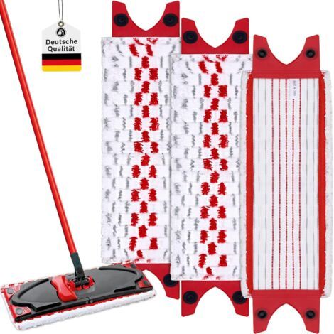 Nachfüllpackung Für Wischmopps, 3er-pack, Nachfüllpackung Für Flachmoppsysteme, Für Alle Bodenarten