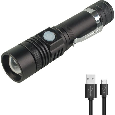Mini-taschenlampe Xml-t610w, Usb-wiederaufladbar, Mit Hoher Leuchtkraft, Außenbeleuchtung Aus Aluminiumlegierung