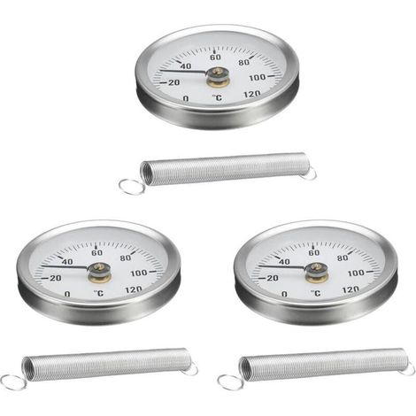 Zolginah 3er-pack 63-mm-rohrthermometer Mit Feder