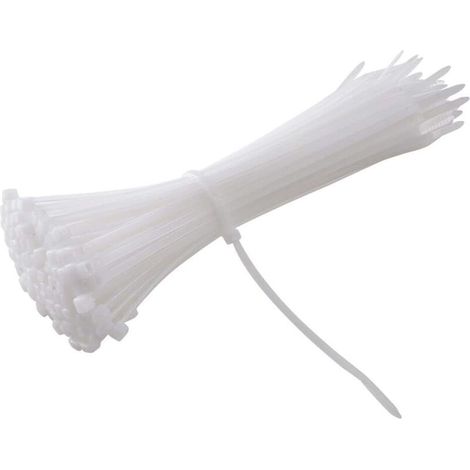 Zolginah Kabelbinder, 120 Stück, 200 Mm X 3,6 Mm, Nylon-kabelbinder Für Homeoffice, Selbstverriegelnde Kunststoff-kabelbinder, Weiß