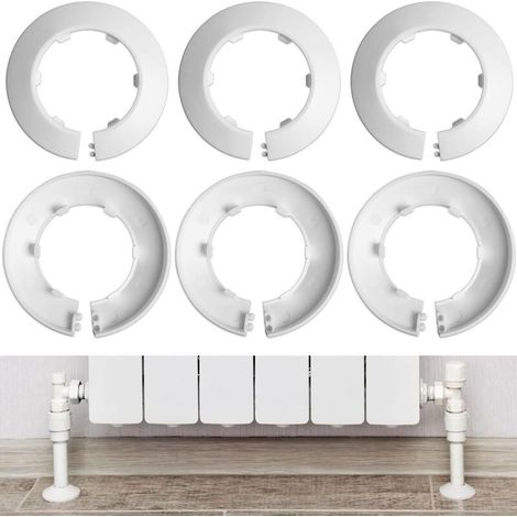Zolginah 6 X Heizkörperrosette, Ø 17 Mm Innen, 47 Mm Außen, 14 Mm Höhe, 3/8-zoll-rohre, Dn10, Heizungsrohrabdeckung, Rohrschellen – Rohrabdeckungsrosette, Für Heizkörperrohre