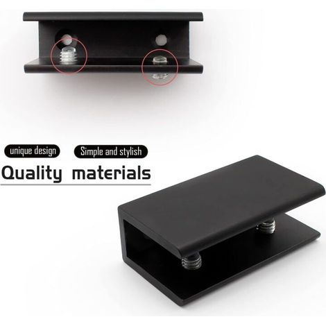Zolginah 4-teiliges Glasklemmen-set Aus Zinklegierung, Verstellbare Rechteckige Glasklemme, Aluminium-glasclip, Geeignet Für 8–12 Mm Glas, Ideal Für Badezimmer- Und Wohnzimmerglas