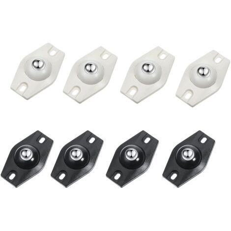 Set Mit 8 Mini-selbstkleberollen Aus Stahl, 360° Drehbar – Für Aufbewahrungsboxen, Kleine Möbel Und Mülleimer