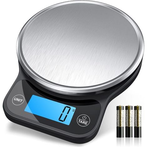 Zolginah Digitale Küchenwaage, 6 Kg Edelstahl, Digitalwaage – Wunderbare Präzision Bis Zu 1 G