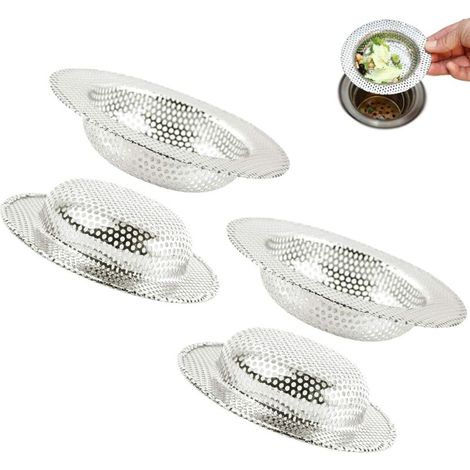 Zolginah 6-teiliges Edelstahl-spülbecken-siebset Mit Feinen Perforationslöchern Für Dusche, Badewanne Oder Küchenspüle