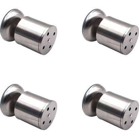 Zolginah 4-teiliges Set Höhenverstellbarer Edelstahl-möbelfüße, 50 X 80 Mm, Mit Gummifüßen, Sicher Und Leise, Für Arbeits-, Küchen-, Frühstücks- Und Tischmöbel.