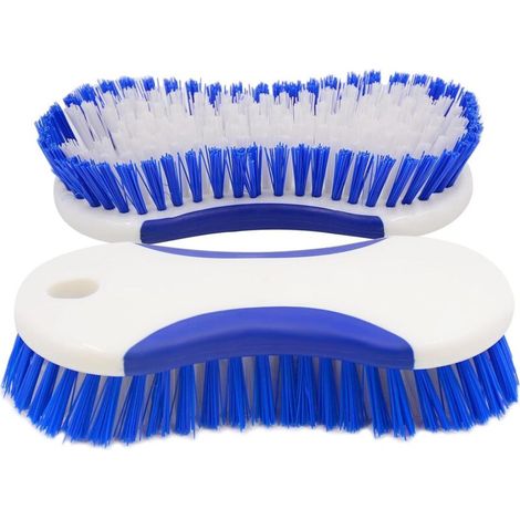 Zolginah 2er-pack Kunststoff-scheuerbürsten, Dichte Borsten, Reinigungsbürste Für Böden, Teppiche, Fliesen, Badezimmer - Lange Scheuerbürste