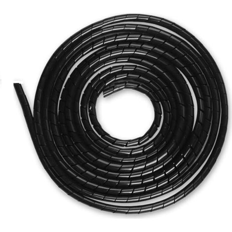 Zolginah Universeller Flexibler Spiralkabelschutzschlauch 4 Mm, 6 Mm, Kabelmanagement-set, 2er-pack Spiralkabelschutzschläuche Zum Schutz Von Tv-/pc-/usb-/tv-/aux-antennenkabeln (10 M), Schwarz