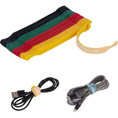 Zolginah 40 Wiederverwendbare Kabelbinder, Nylon-mikrofaserverschluss, Organizer Für Kabel Und Kabelmanagement, 15 Cm, 4 Farben