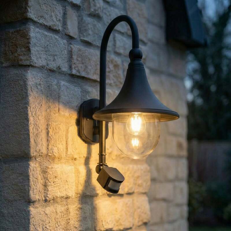 [neuwertig] B-ware Lindby Außenwandleuchte Gartenleuchte Daphne Led Wandleuchte Mit Sensor Lampe