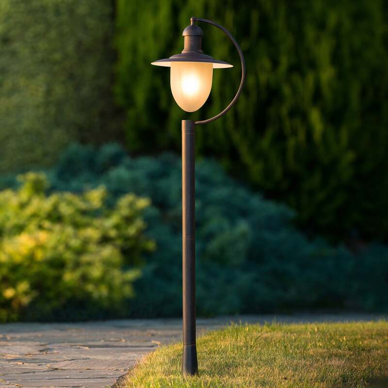 [gebraucht] B-ware Lucide Wegeleuchte Gartenleuchte Aruba Led Pollerleuchte Dimmbar Rostbraun 111cm