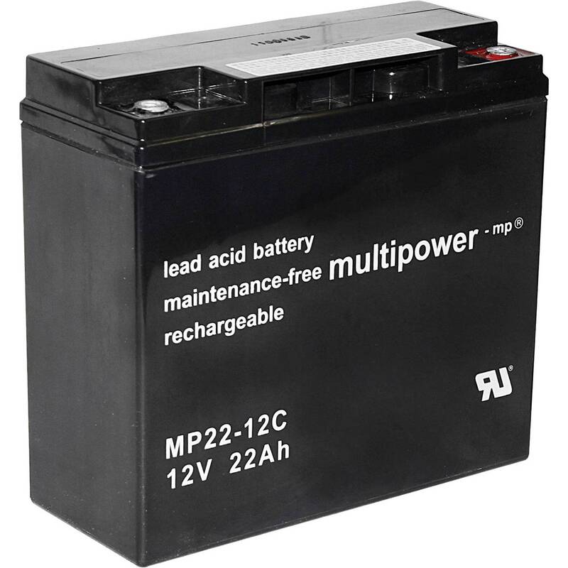 [gebraucht] B-ware Multipower Bleiakku Pb-12-22-m5 12v 22ah Agm Akku Zyklenfest Blei-vlies M6