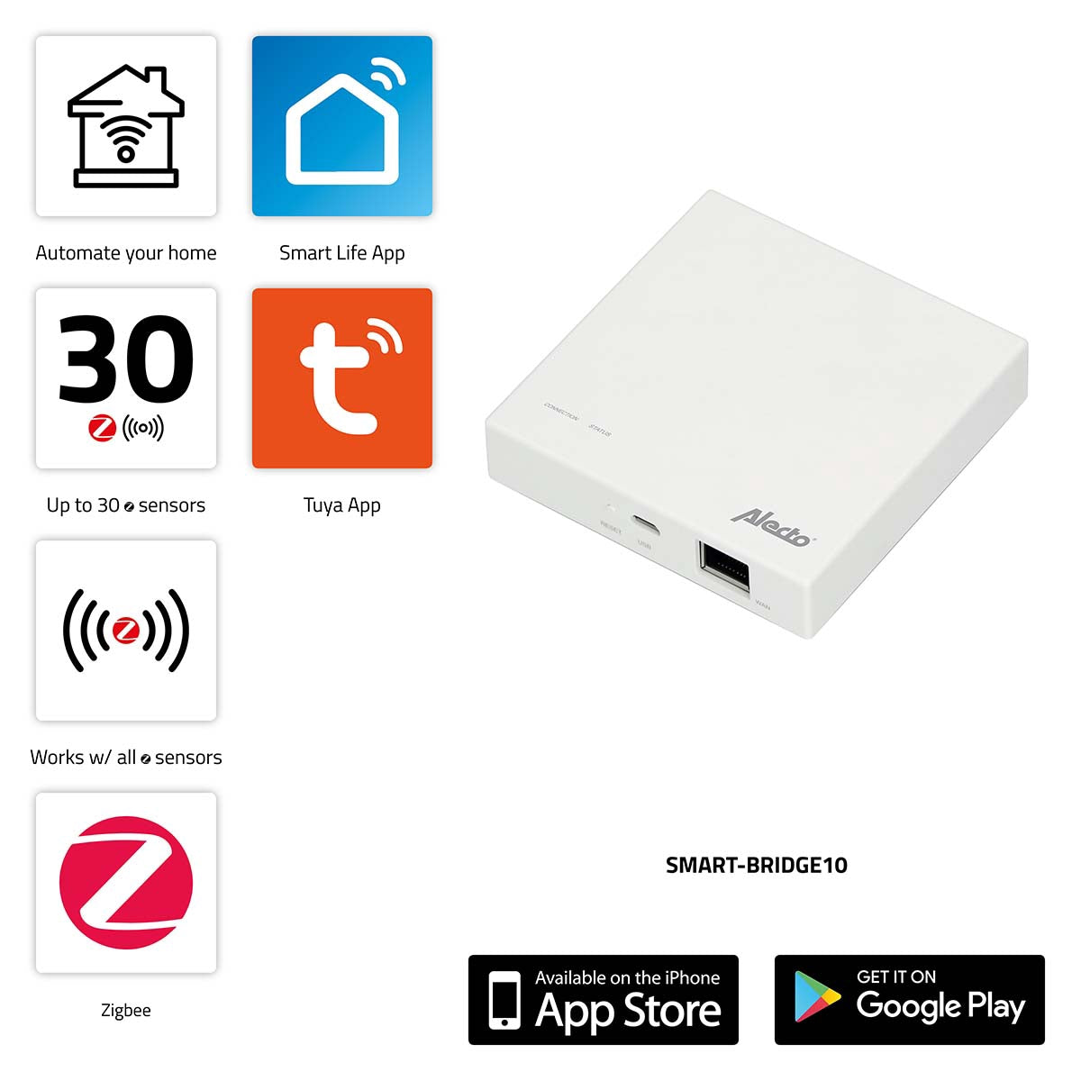 Zigbee Smart Home Hub - Verbindet Bis Zu 30 Sensoren