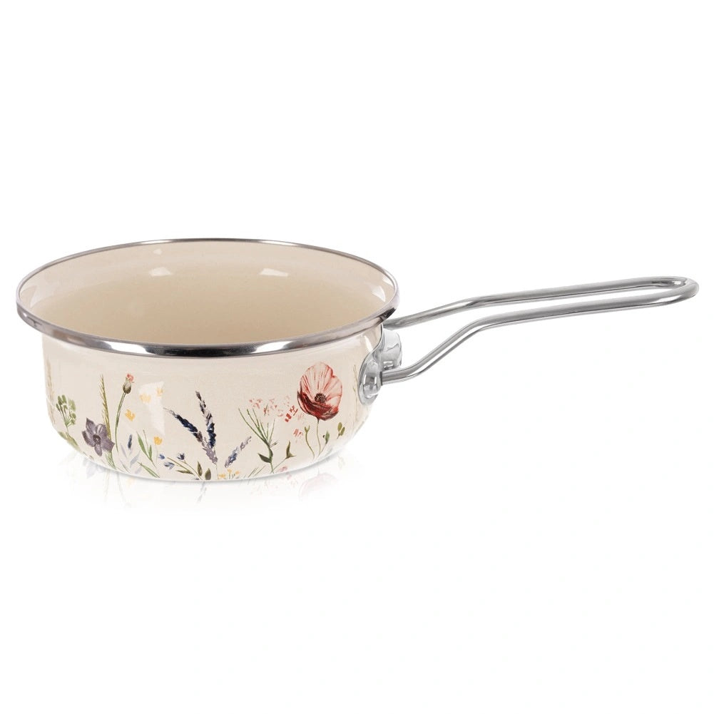 Emaillierter Sahnetopf, 16 Cm, 950 Ml Fassungsvermögen