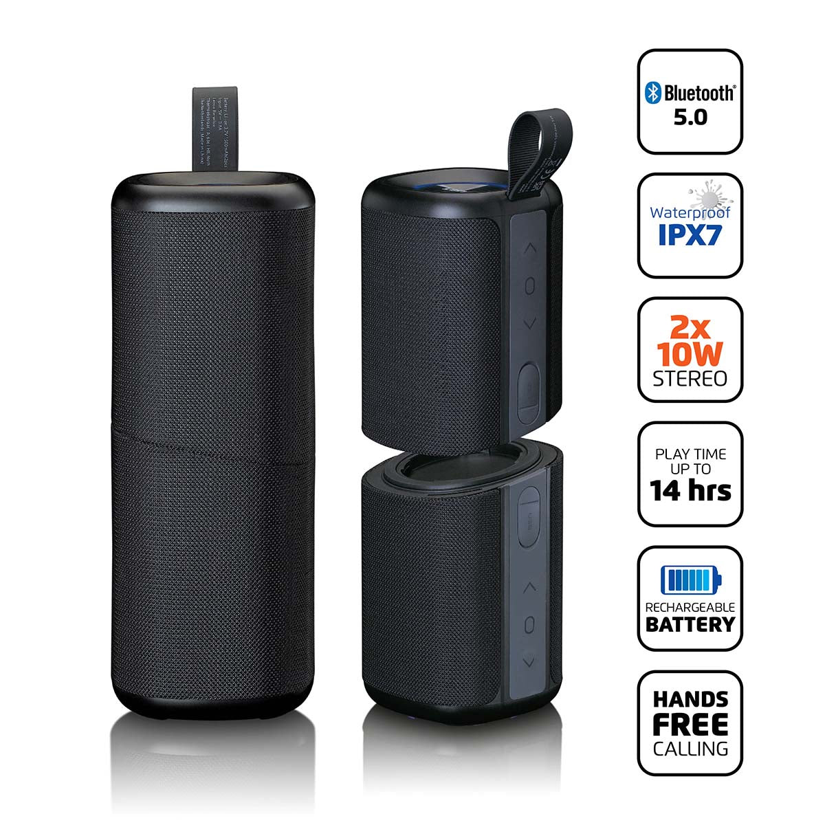 Wasserdichte Tws Bluetooth 5.0-lautsprecher, 2 X 10 W, Ipx7
