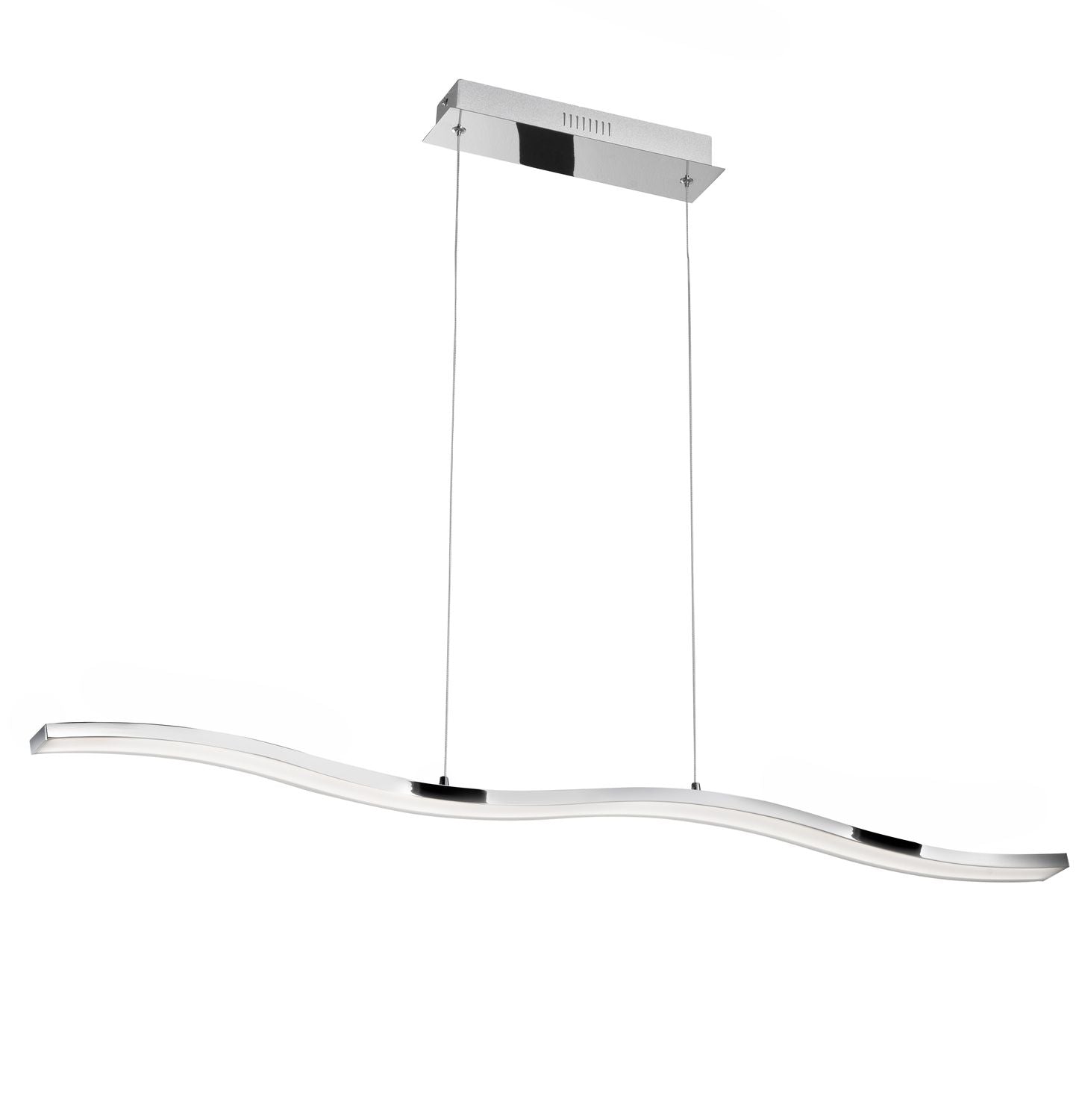 [gebraucht] B-ware Nova Luce Pendelleuchte Hängeleuchte Led Cesena Chrom Warmweiß 105 Cm 42 W Lampe