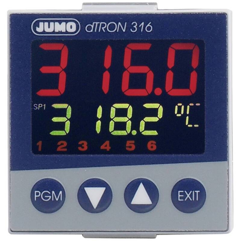 [neuwertig] B-ware Jumo Kompaktregler 00475033 Temperaturregler 4 Relais Ac/dc 20-30v Lcd 48x48mm