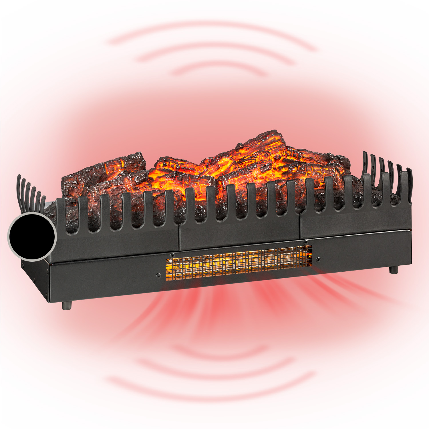 Klarstein - Kamini Fxl Elektrischer Kamin Kamineinsatz 1000/2000w 2w Led Schwarz