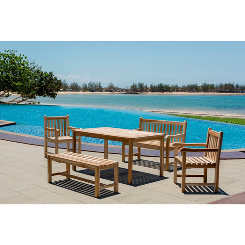 Möbilia Gartenbank, Holz, 3-Sitzer, BxHxT: 150 x 45 x cm - beige