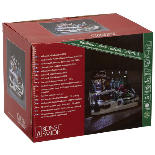 Konstsmide LED-Szenerie, Dorf, Höhe: 17 cm, batterie/netz, weiss/grün/braun/rot - bunt Bild 2