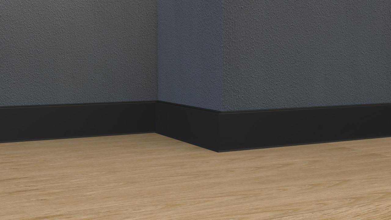Neuhofer Fußleiste 240 cm x 80 x 13 mm schwarz Bild 4