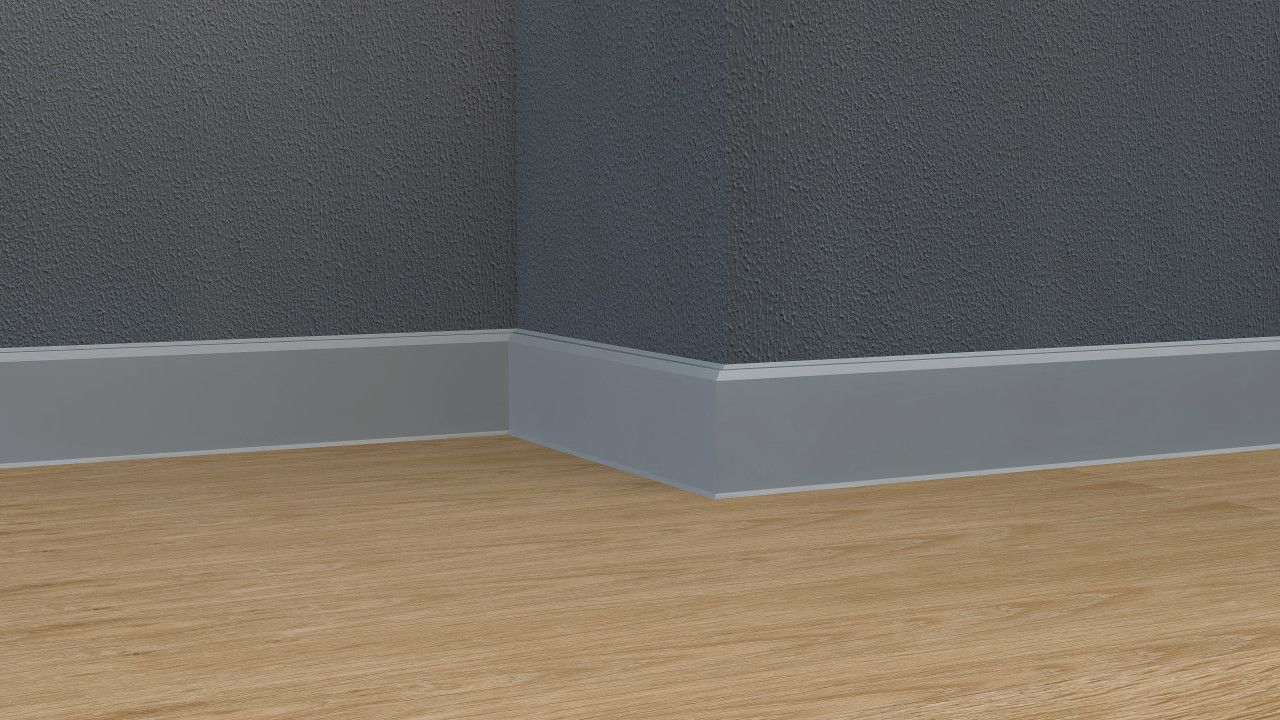 Neuhofer Fußleiste 240 cm x 80 x 13 mm fenstergrau