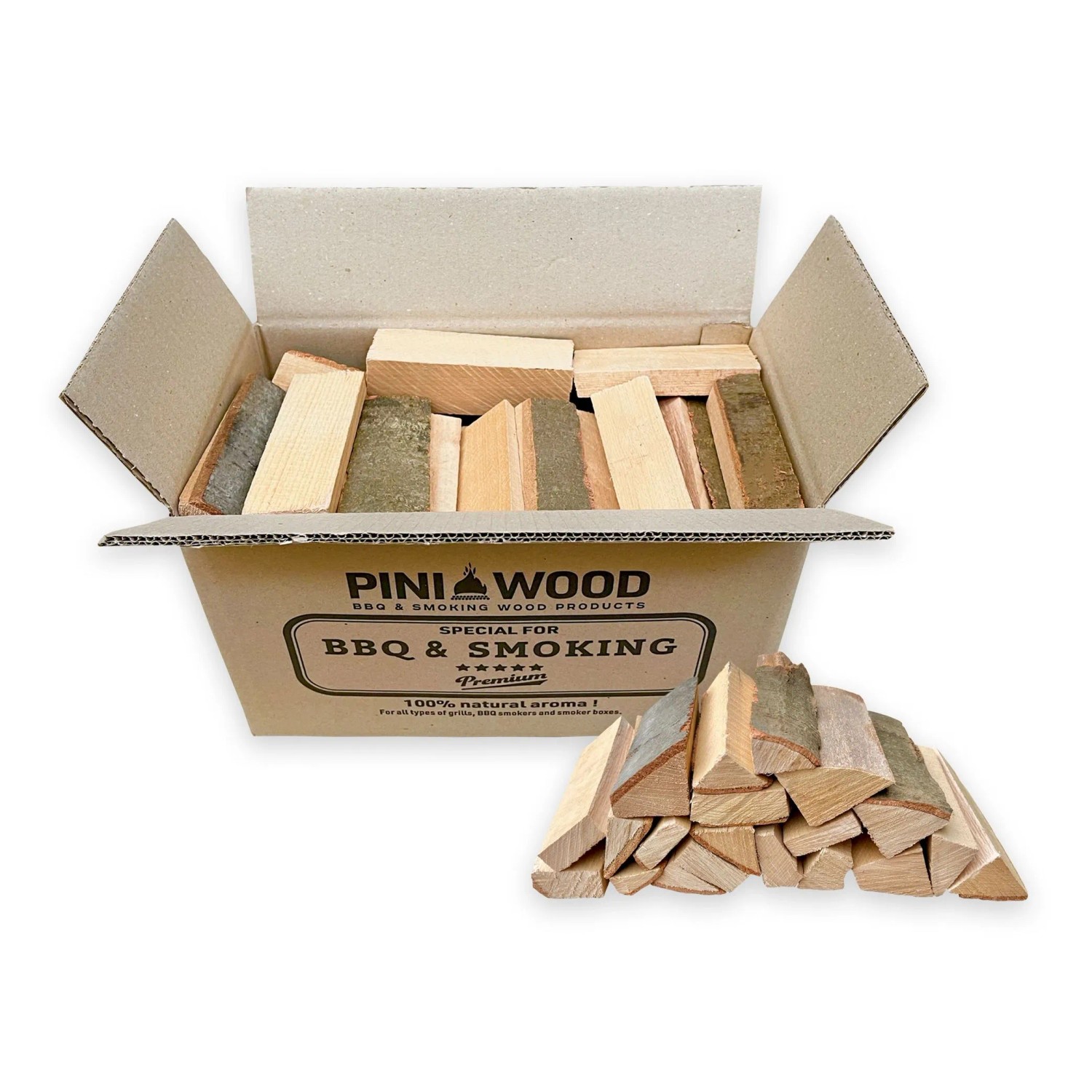 PINI Mini Brennholz 10 Kg Buche 15 cm Getrocknet für Tragbare Pizzaöfen Grill Backöfen