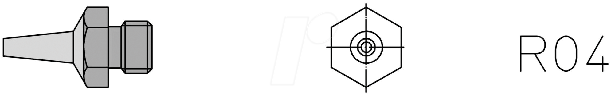 WE T0058727821 - R04 Heißluftdüse Ø1,2 mm