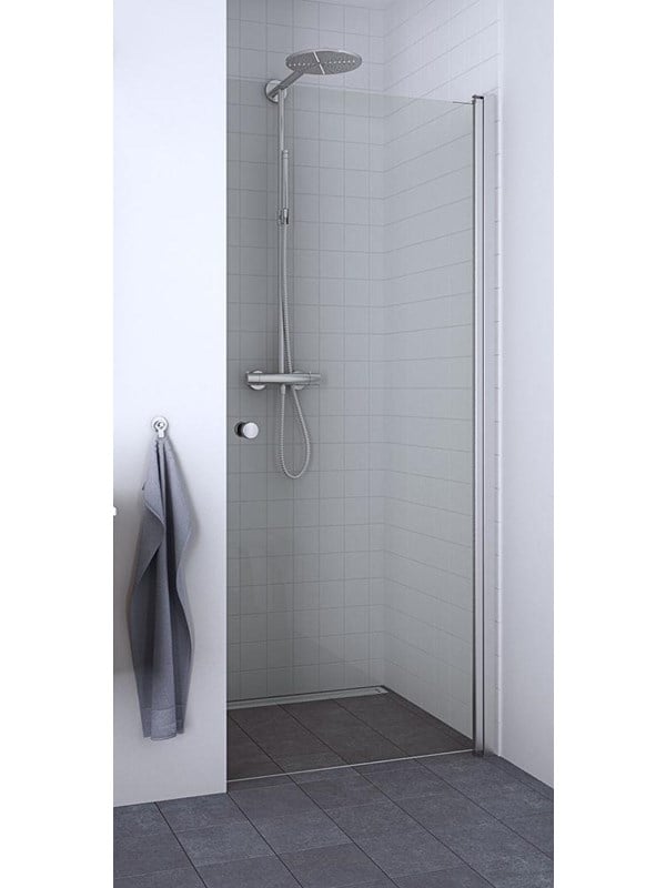 Dansani match hinged door 67-69 cm satini/clear