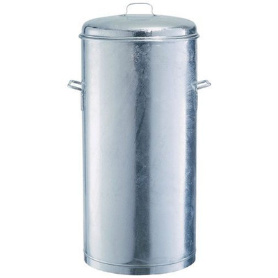Sammelbehälter für Abfälle aus Stahlblech, 100 Liter Volumen, feuerverzinkt
