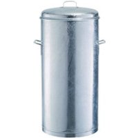 Sammelbehälter für Abfälle aus Stahlblech, 100 Liter Volumen, feuerverzinkt Bild 2
